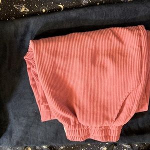 Courderoy elastic waist pants